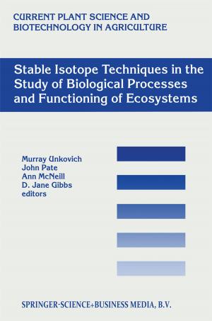 bigCover of the book Stable Isotope Techniques in the Study of Biological Processes and Functioning of Ecosystems by 