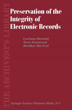 Cover of the book Preservation of the Integrity of Electronic Records by L. Magnani