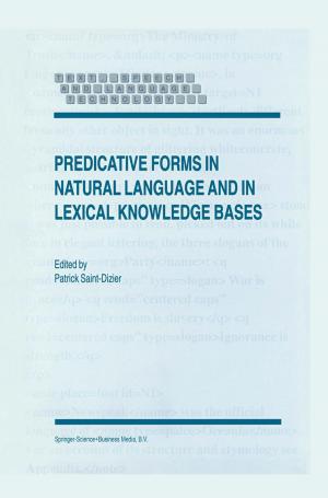 Cover of the book Predicative Forms in Natural Language and in Lexical Knowledge Bases by Peter Nijkamp, Kenneth J. Button, G.C. Pepping, J.C. van den Bergh