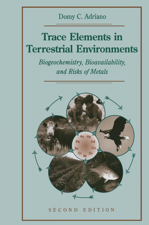 Cover of the book Trace Elements in Terrestrial Environments by Domy C. Adriano, Springer New York