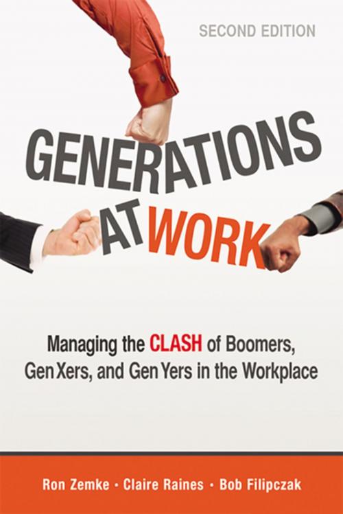 Cover of the book Generations at Work by Ron Zemke, Claire Raines, Bob Filipczak, AMACOM