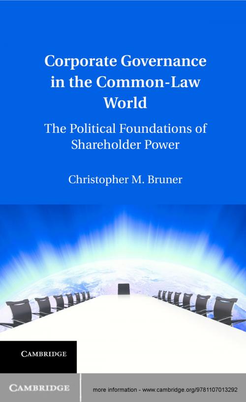 Cover of the book Corporate Governance in the Common-Law World by Christopher M. Bruner, Cambridge University Press