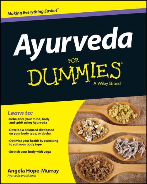 Cover of the book Ayurveda For Dummies by Angela Hope-Murray, Wiley