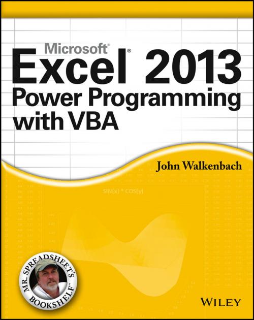 Cover of the book Excel 2013 Power Programming with VBA by John Walkenbach, Wiley