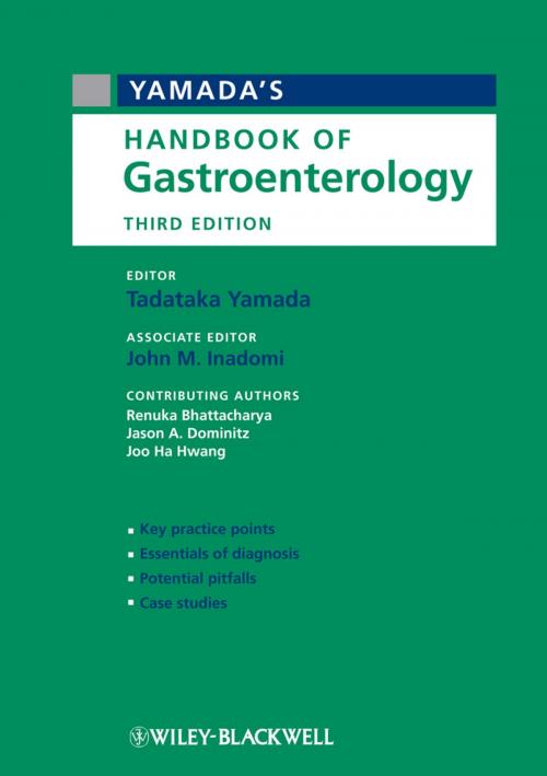 Cover of the book Yamada's Handbook of Gastroenterology by Renuka Bhattacharya, Jason A. Dominitz, Joo Ha Hwang, John M. Inadomi, Wiley