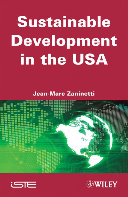 Cover of the book Sustainable Development in the USA by Jean-Marc Zaninetti, Wiley