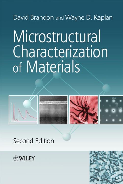 Cover of the book Microstructural Characterization of Materials by Wayne D. Kaplan, David Brandon, Wiley