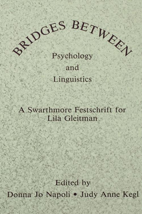 Cover of the book Bridges Between Psychology and Linguistics by , Taylor and Francis