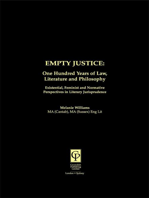 Cover of the book Empty Justice by Melanie Williams, Taylor and Francis