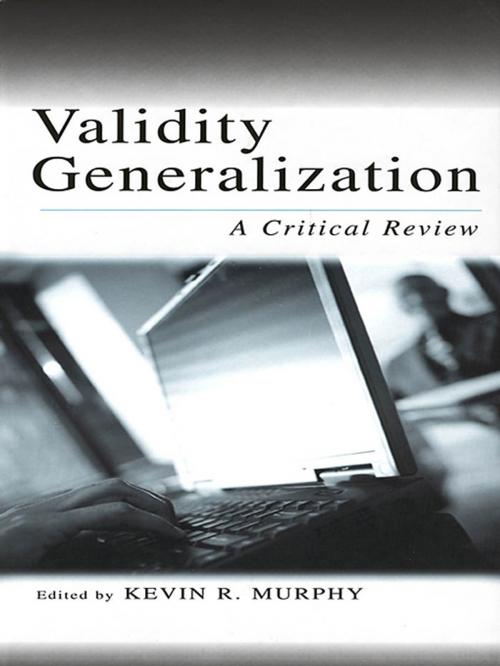 Cover of the book Validity Generalization by , Taylor and Francis