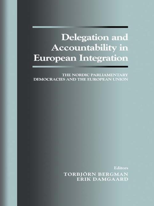 Cover of the book Delegation and Accountability in European Integration by , Taylor and Francis