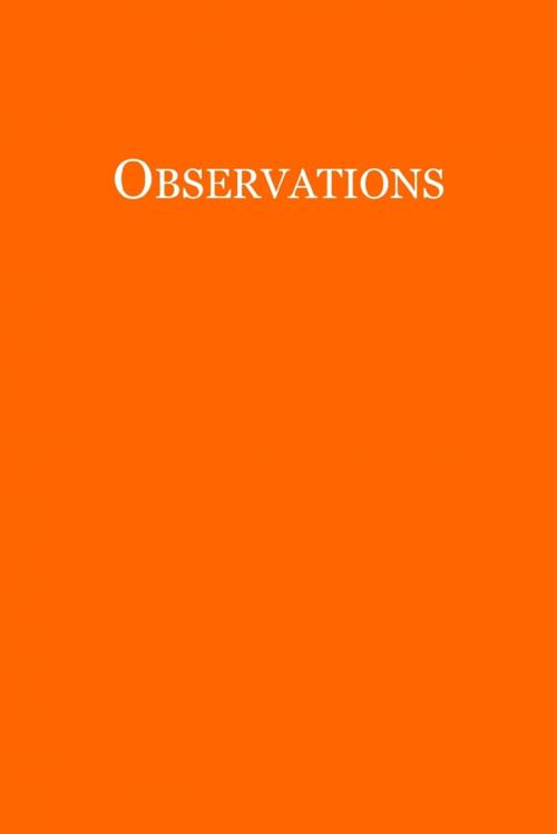 Cover of the book Observations by John Winthrop, Lulu.com