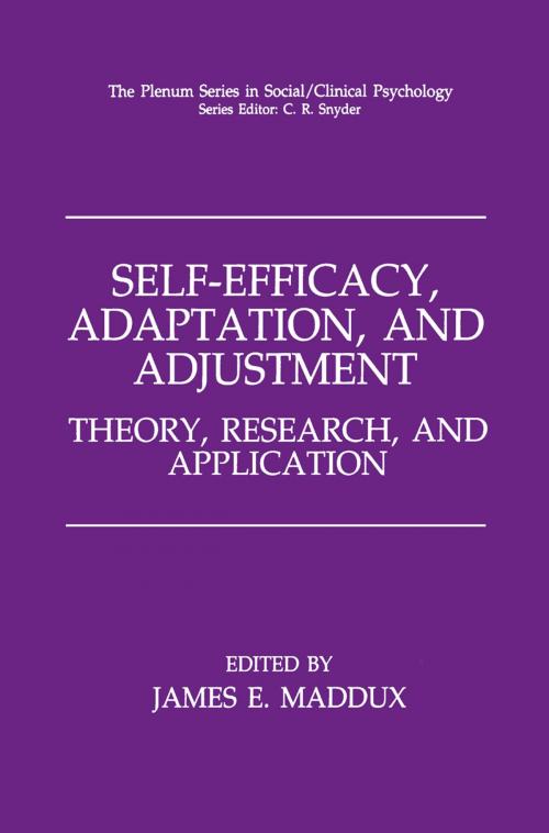 Cover of the book Self-Efficacy, Adaptation, and Adjustment by , Springer US
