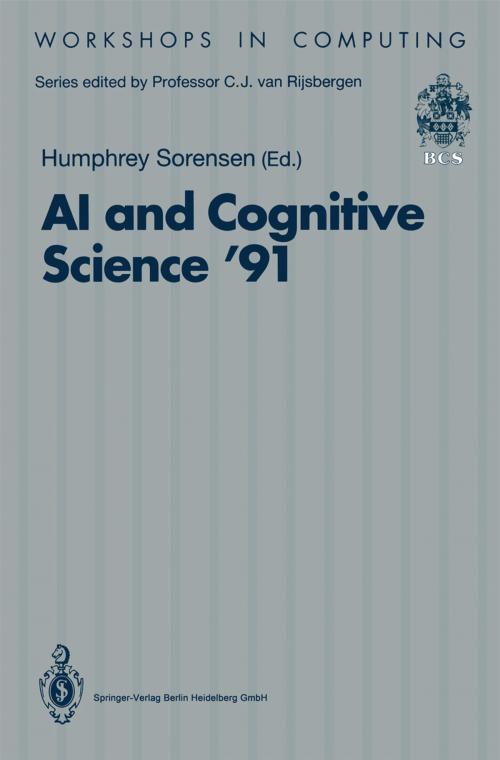 Cover of the book AI and Cognitive Science ’91 by , Springer London