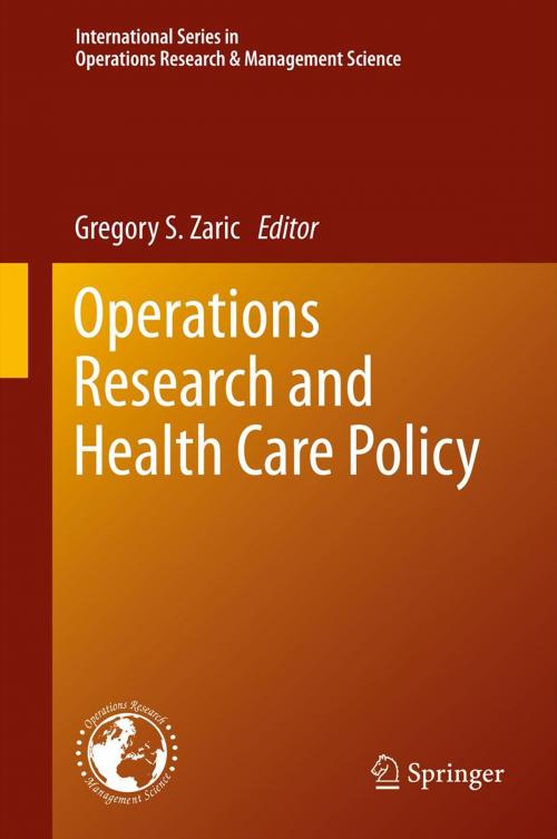 Cover of the book Operations Research and Health Care Policy by , Springer New York