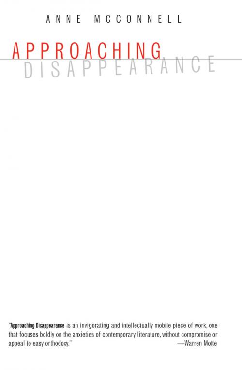 Cover of the book Approaching Disappearance by Anne McConnell, Dalkey Archive Press