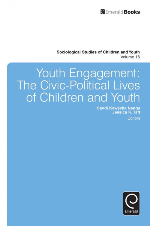 Cover of the book Youth Engagement by Loretta E. Bass, Jessica K. Taft, Sandi Kawecka Nenga, Emerald Group Publishing Limited