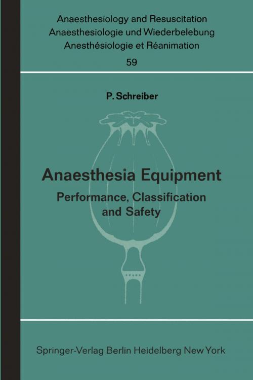 Cover of the book Anaesthesia Equipment by P. Schreiber, Springer Berlin Heidelberg