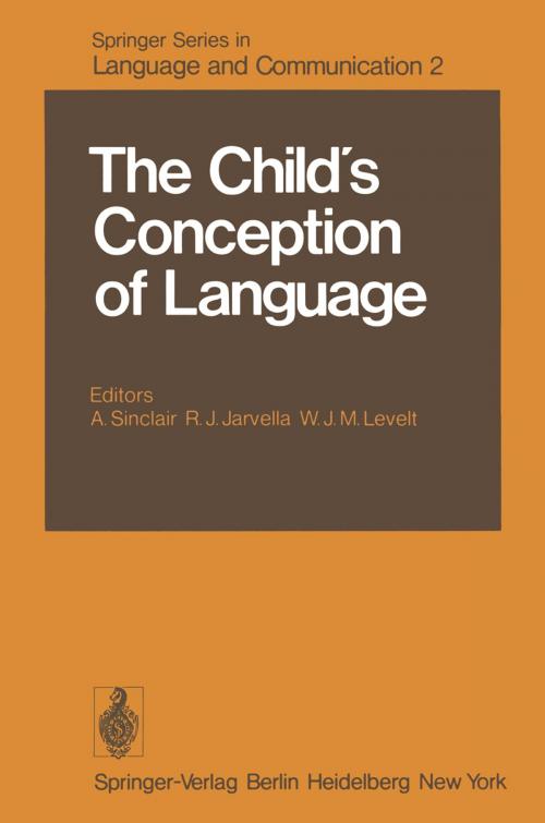 Cover of the book The Child’s Conception of Language by , Springer Berlin Heidelberg