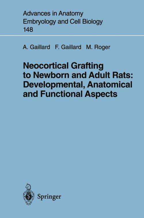 Cover of the book Neocortical Grafting to Newborn and Adult Rats: Developmental, Anatomical and Functional Aspects by Afsaneh Gaillard, Frederic Gaillard, Michel Roger, Springer Berlin Heidelberg