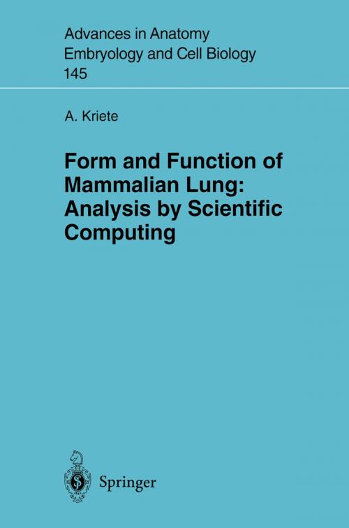 Cover of the book Form and Function of Mammalian Lung: Analysis by Scientific Computing by Andres Kriete, Springer Berlin Heidelberg