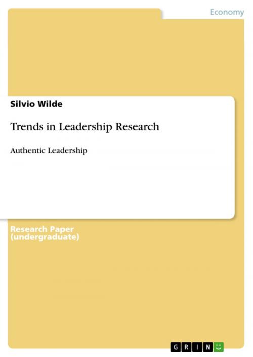 Cover of the book Trends in Leadership Research by Silvio Wilde, GRIN Verlag