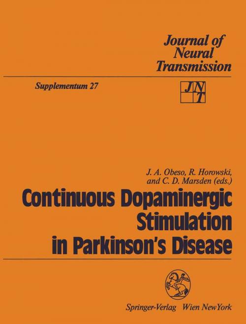 Cover of the book Continuous Dopaminergic Stimulation in Parkinson’s Disease by , Springer Vienna