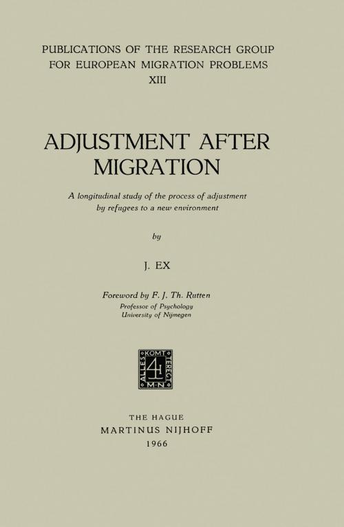 Cover of the book Adjustment After Migration by J. Ex, Springer Netherlands