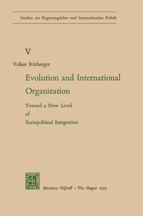 Cover of the book Evolution and International Organization by Volker Rittberger, Springer Netherlands