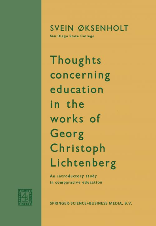 Cover of the book Thoughts Concerning Education in the Works of Georg Christoph Lichtenberg by Svein Øksenholt, Springer Netherlands