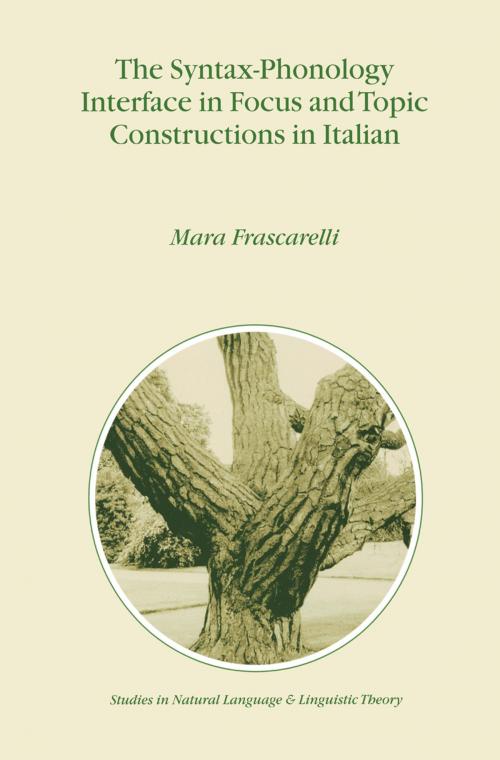 Cover of the book The Syntax-Phonology Interface in Focus and Topic Constructions in Italian by M. Frascarelli, Springer Netherlands