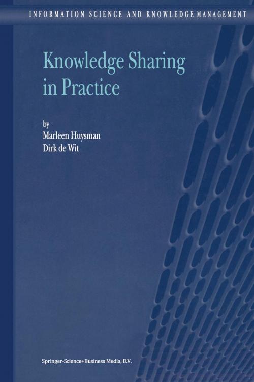Cover of the book Knowledge Sharing in Practice by M.H. Huysman, D.H. de Wit, Springer Netherlands
