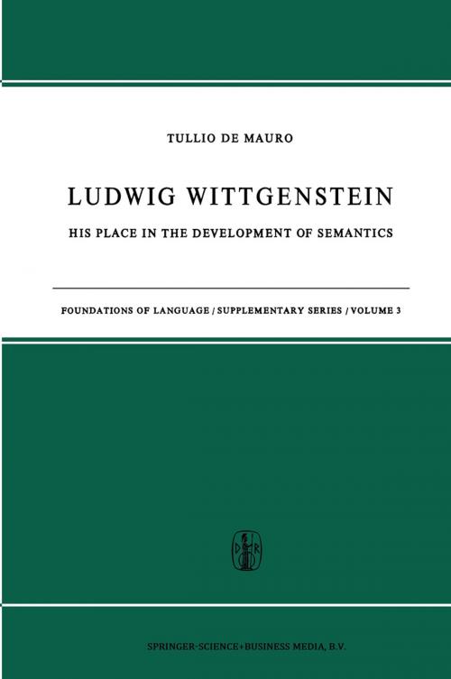 Cover of the book Ludwig Wittgenstein by T. De Mauro, Springer Netherlands