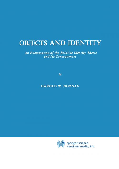 Cover of the book Objects and Identity by Harold W. Noonan, Springer Netherlands