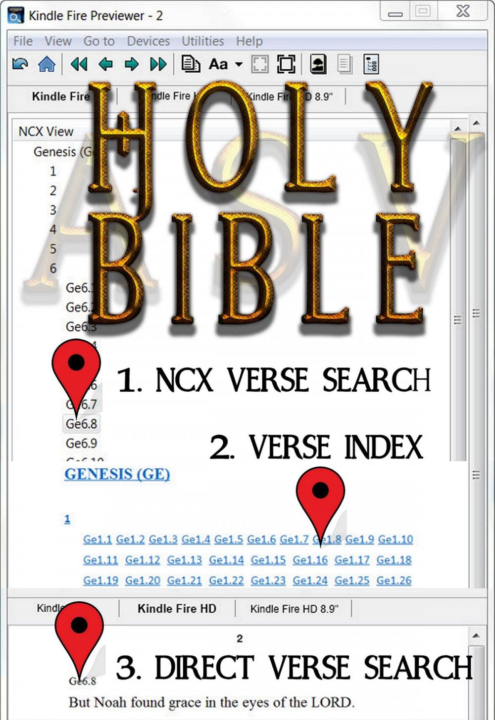 Big bigCover of Holy Bible (ASV Red Letter Edition): Fast Navigation, Search Every Verse with 1. NCX Verse Search, 2. Verse Index, & 3. Direct Verse Search