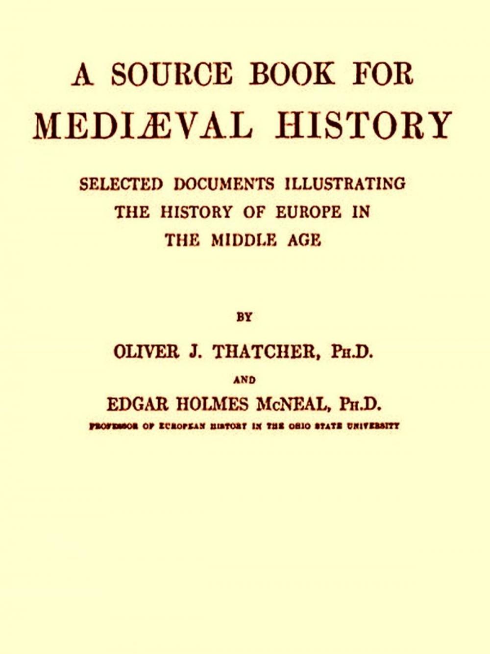 Big bigCover of A Source Book for Mediaeval History