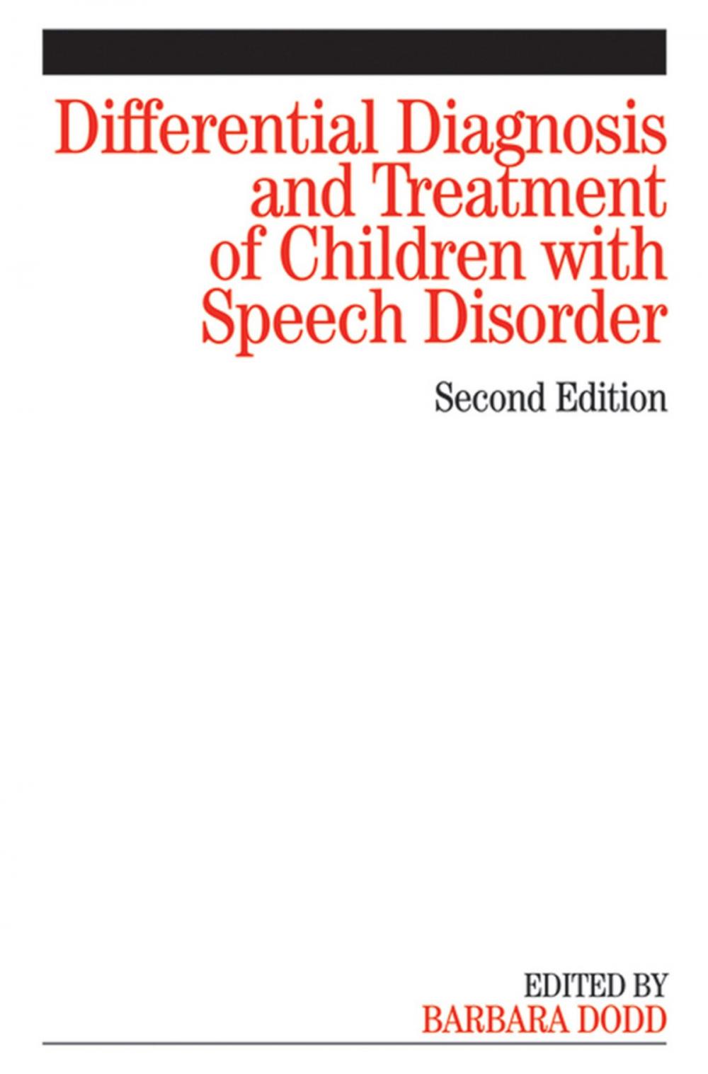 Big bigCover of Differential Diagnosis and Treatment of Children with Speech Disorder