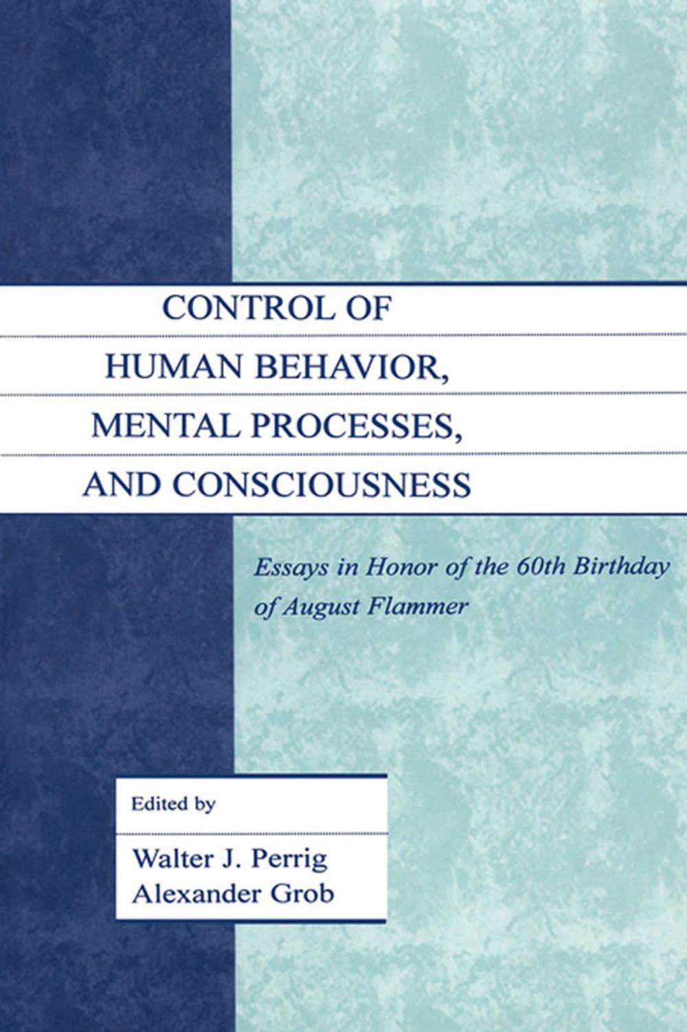 Big bigCover of Control of Human Behavior, Mental Processes, and Consciousness