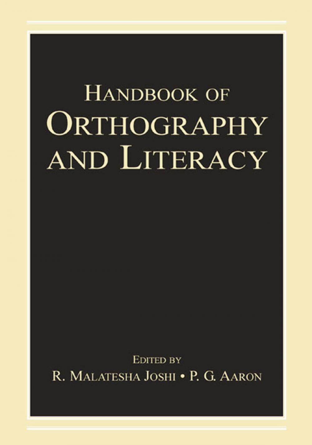 Big bigCover of Handbook of Orthography and Literacy