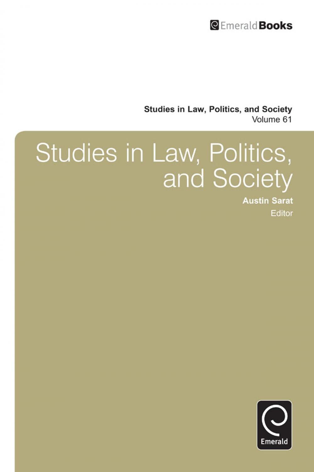 Big bigCover of Studies in Law, Politics, and Society