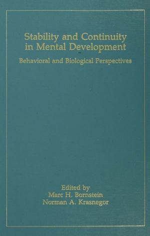 Cover of the book Stability and Continuity in Mental Development by Benjamin Kidd