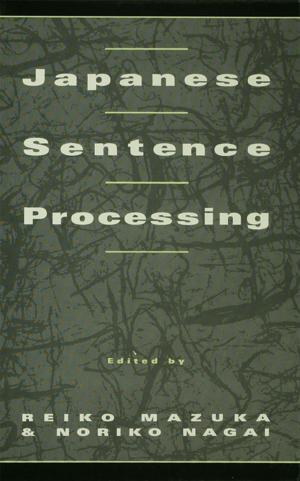 Cover of the book Japanese Sentence Processing by Panayiota Tsatsou