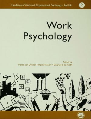 Cover of A Handbook of Work and Organizational Psychology