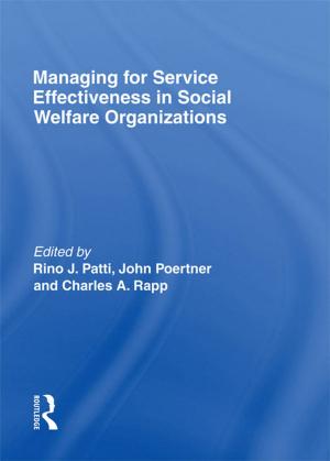 Cover of the book Managing for Service Effectiveness in Social Welfare Organizations by Nikolas Davies, Erkki Jokiniemi