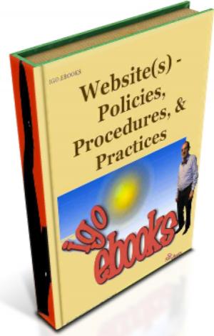 Cover of the book iGO eBooks - Website(s) Policies, Procedures, & Practices by Gordon Owen, iGO eBooks