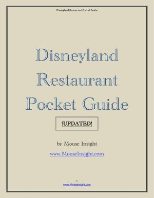 Cover of the book Disneyland Restaurant Pocket Guide UPDATED! by Adele Yellin, Kevin West