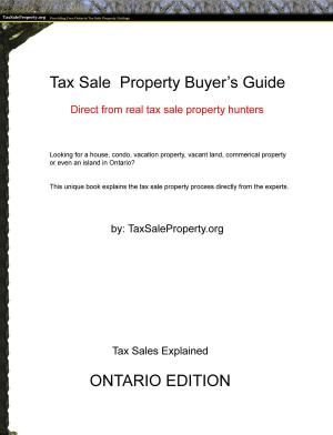 Cover of the book Ontario Tax Sale Property Buyer's Guide by Robinson Frances