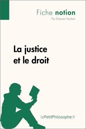 Cover of the book La justice et le droit (Fiche notion) by Natacha Cerf, lePetitPhilosophe.fr
