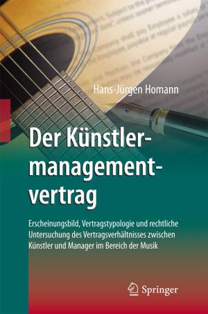 Cover of the book Der Künstlermanagementvertrag by Kiyotaka Toshimori