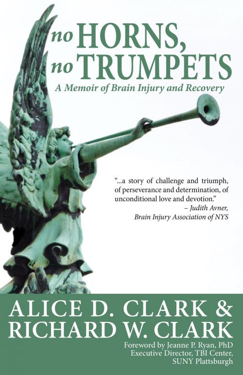 Cover of the book No Horns, No Trumpets: A Memoir of Brain Injury and Recovery by Alice D. Clark, Richard W. Clark, Soul's Road Press